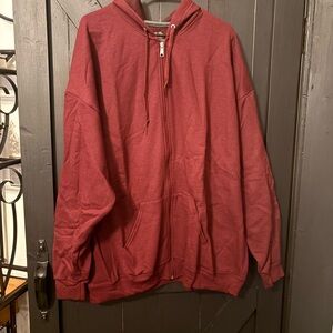 Fruit of the Loom Men's Zip Up Red Sweater